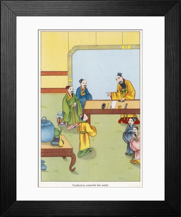 Framed Print : Confucius & I-Ching Framed Print : Confucius & I-Ching
