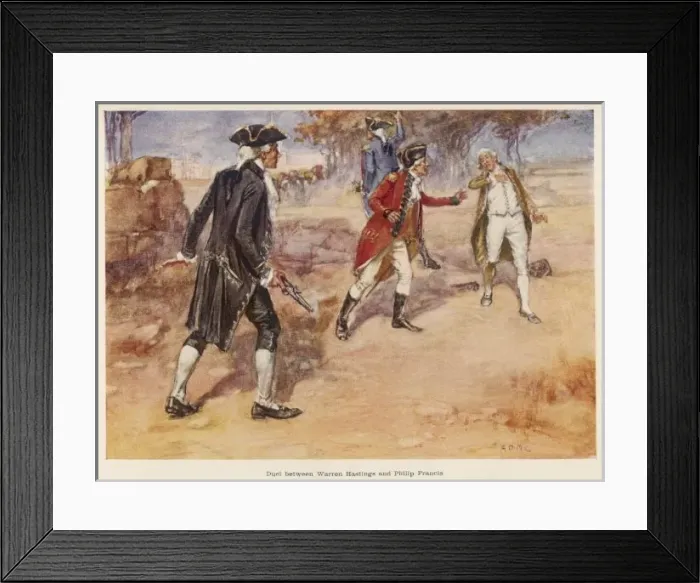 Framed Print : Duel / Warren Hastngs Framed Print : Duel / Warren Hastngs