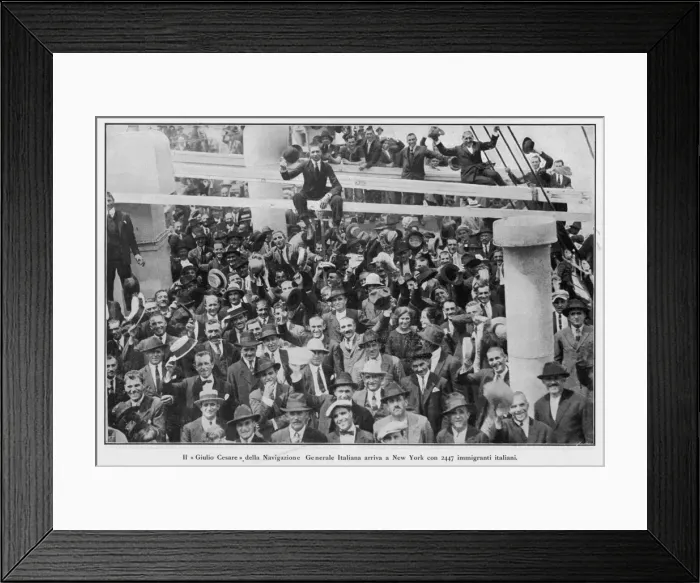 Framed Print : Italians Arrive New York Framed Print : Italians Arrive New York
