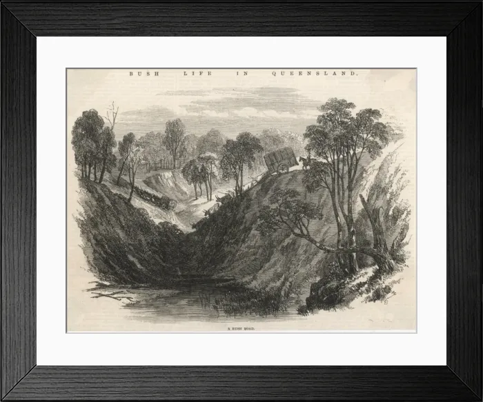 Framed Print : Travel / Australia / Bush Rd Framed Print : Travel / Australia / Bush Rd
