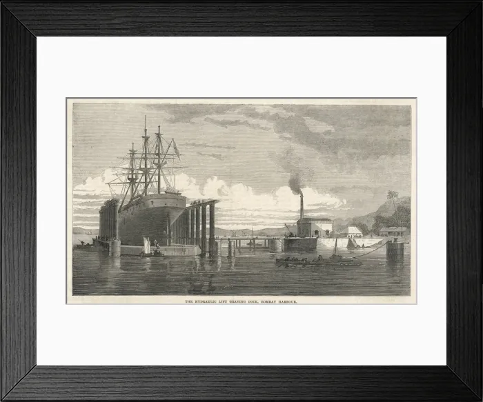 Framed Print : Transport / Docks / Bombay Framed Print : Transport / Docks / Bombay