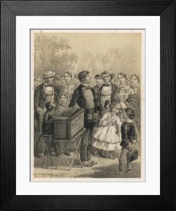 Framed Print : French Organ Grinder Framed Print : French Organ Grinder