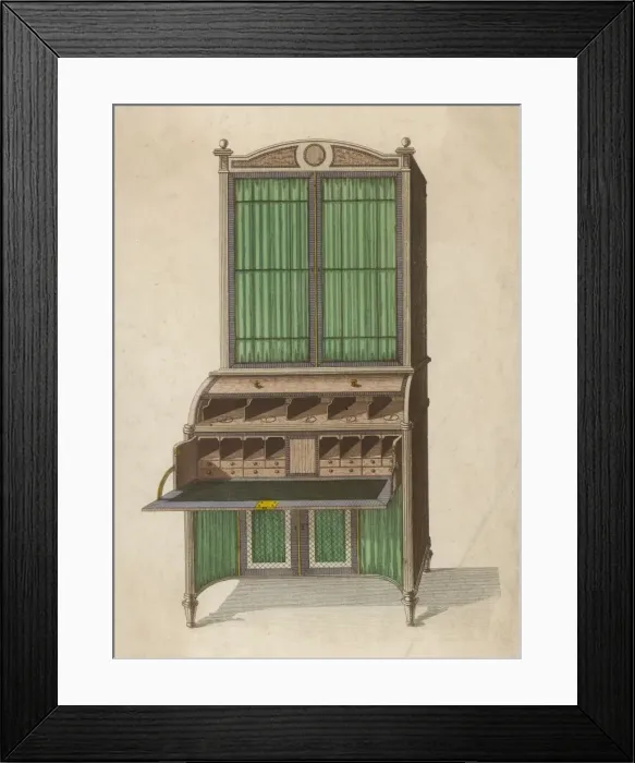 Framed Print : Sheraton Desk 1805 Framed Print : Sheraton Desk 1805