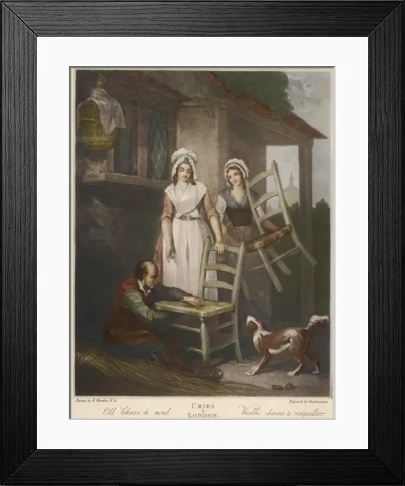 Framed Print : Trade / Mending a Chair Framed Print : Trade / Mending a Chair