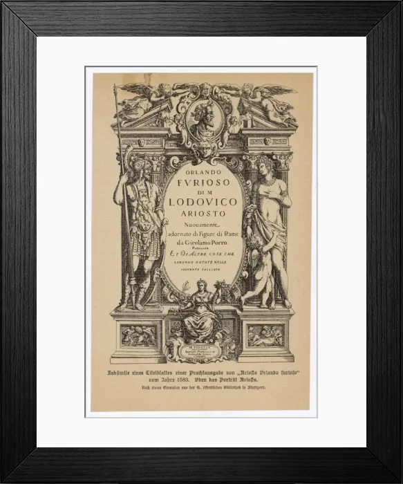 Framed Print : Ariosto / Title Page Framed Print : Ariosto / Title Page
