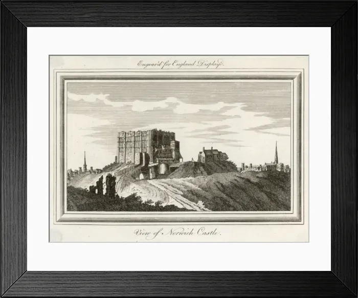 Framed Print : Norwich Castle 1750 Framed Print : Norwich Castle 1750