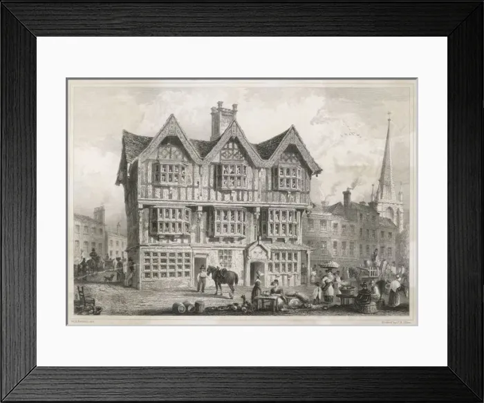Framed Print : Hereford Butcher Row Framed Print : Hereford Butcher Row