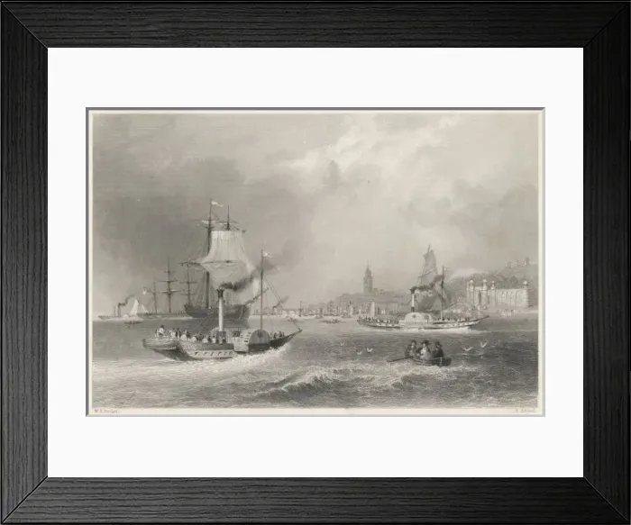 Framed Print : Gravesend from River Framed Print : Gravesend from River