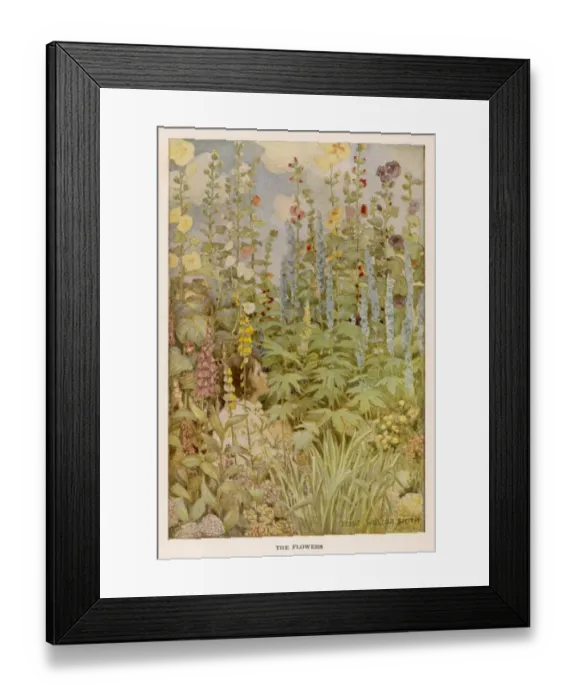 Framed Print : Stevenson / Poems / Flowers Framed Print : Stevenson / Poems / Flowers