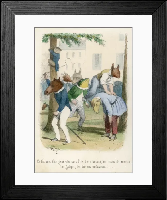 Framed Print : Young Animals at Play