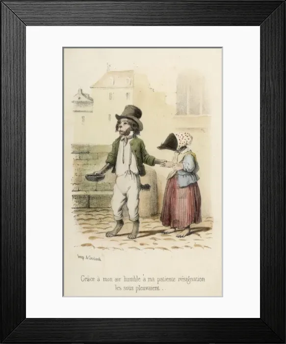 Framed Print : DOG BEGGAR Framed Print : DOG BEGGAR