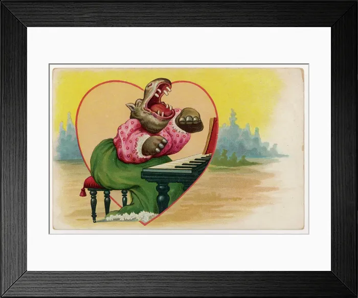 Framed Print : Hippo at the Keyboard Framed Print : Hippo at the Keyboard