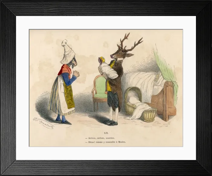 Framed Print : Stag Presents Baby 1828 Framed Print : Stag Presents Baby 1828