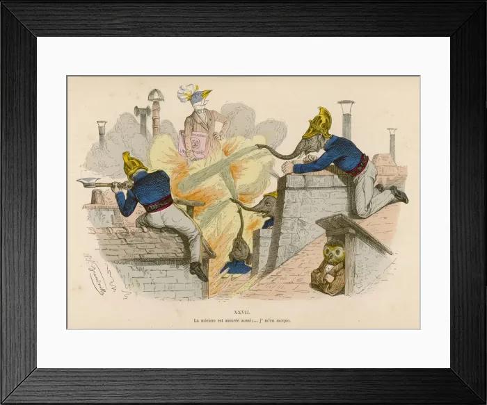 Framed Print : Elephant Firemen Framed Print : Elephant Firemen