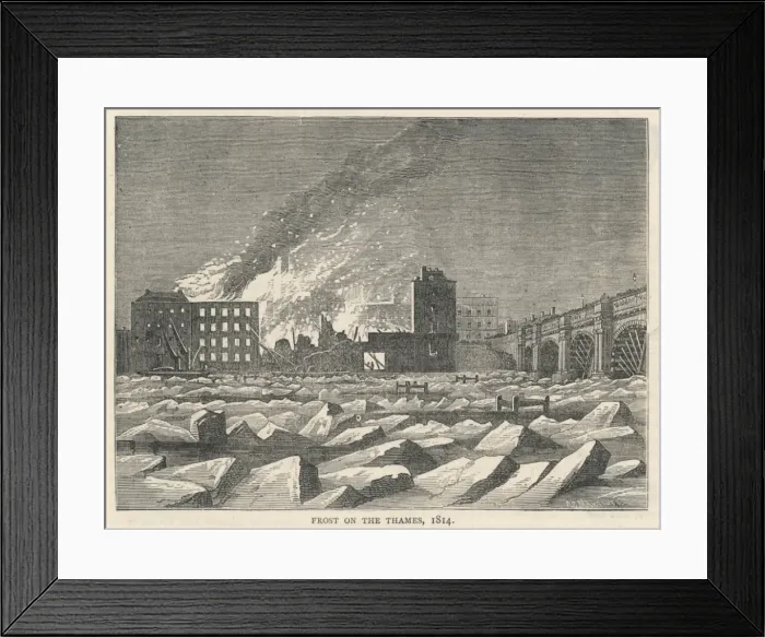 Framed Print : Thames Frozen 1814 Framed Print : Thames Frozen 1814