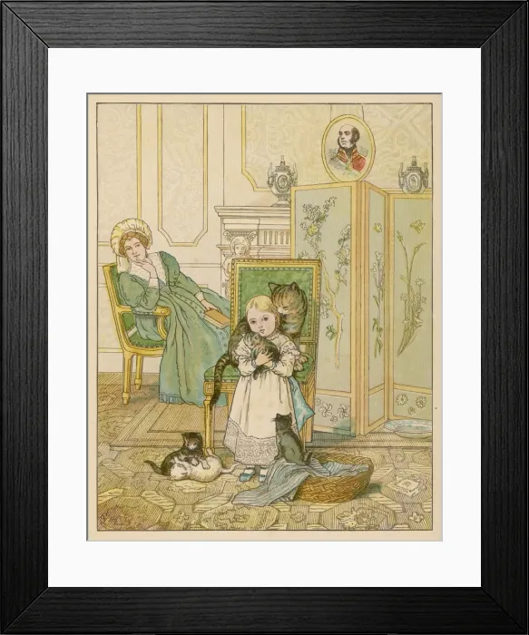 Framed Print : Q Victoria & Kittens Framed Print : Q Victoria & Kittens