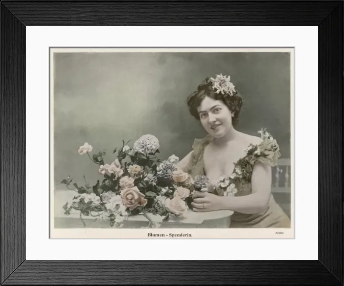 Framed Print : Female Type / Flowers 1904 Framed Print : Female Type / Flowers 1904