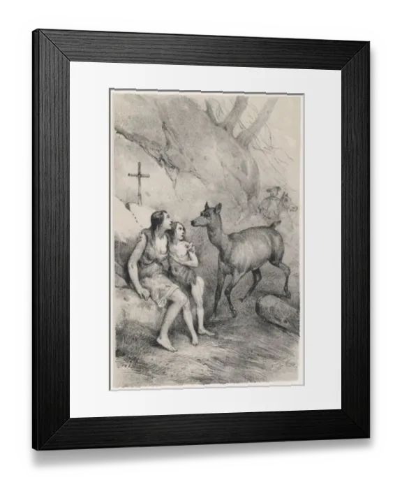 Framed Print : Ste Genevieve and Doe Framed Print : Ste Genevieve and Doe