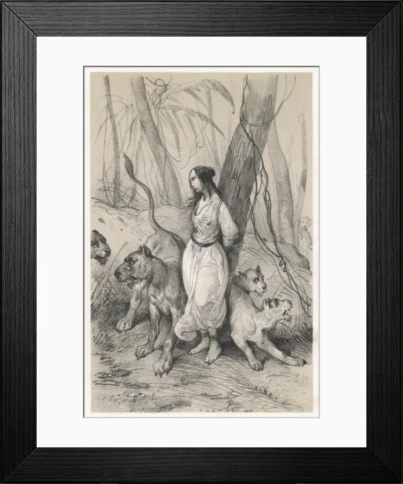 Framed Print : Maldonata and the Lion Framed Print : Maldonata and the Lion