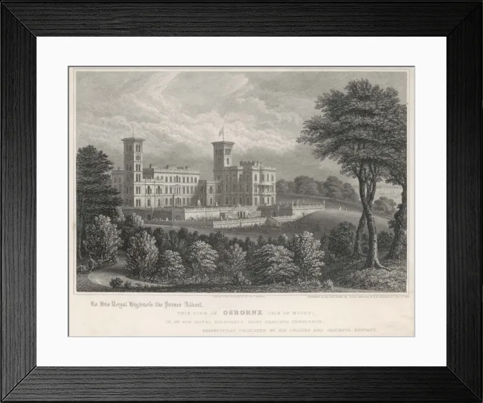 Framed Print : Osborne House 1849 Framed Print : Osborne House 1849