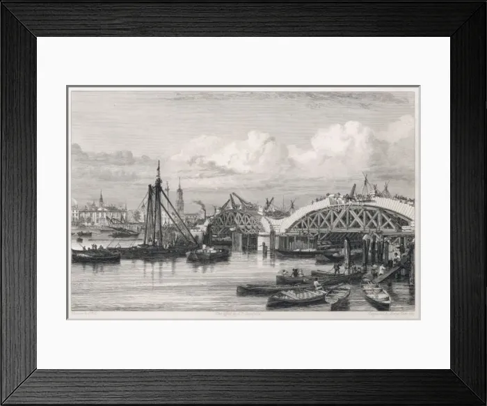 Framed Print : Rebuilding London Bridge Framed Print : Rebuilding London Bridge
