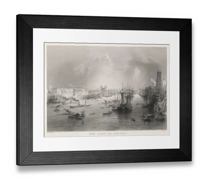 Framed Print : The Pool of London 1842 Framed Print : The Pool of London 1842