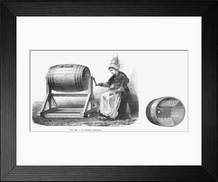 Framed Print : Butter Churn, France Framed Print : Butter Churn, France