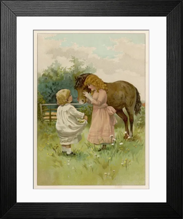Framed Print : Children and Pony Framed Print : Children and Pony