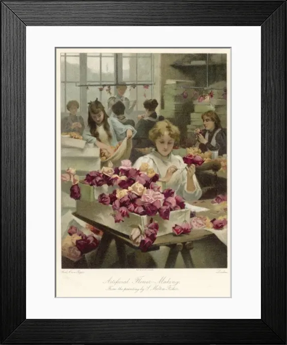 Framed Print : Artificial Flower Makers Framed Print : Artificial Flower Makers