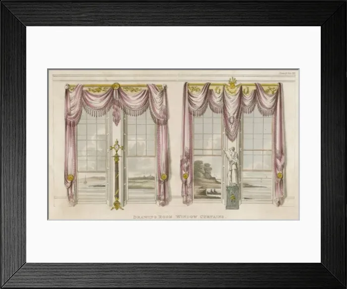 Framed Print : Classical Curtains 3 Framed Print : Classical Curtains 3