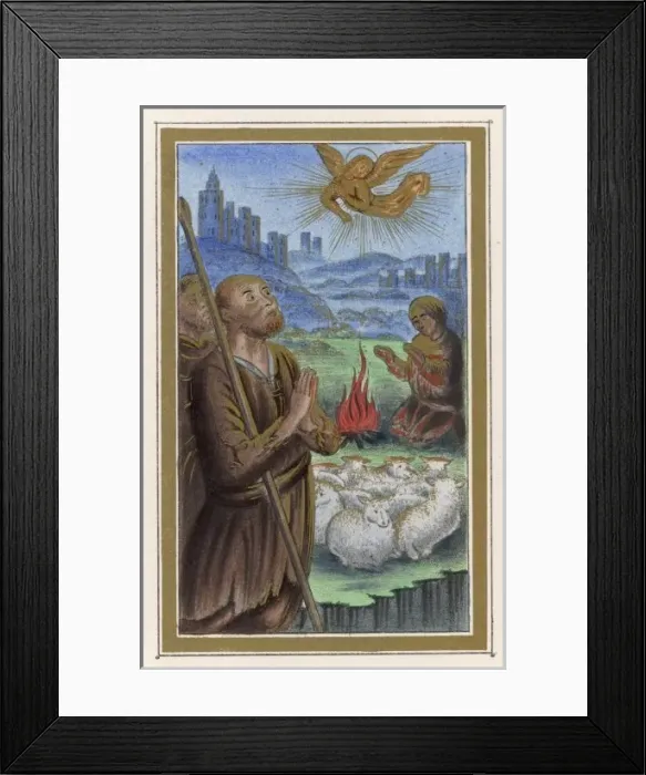 Framed Print : Shepherds Told of Birth Framed Print : Shepherds Told of Birth
