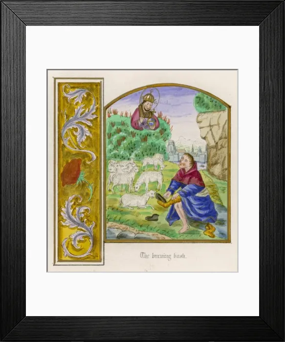 Framed Print : Moses and Burning Bush Framed Print : Moses and Burning Bush