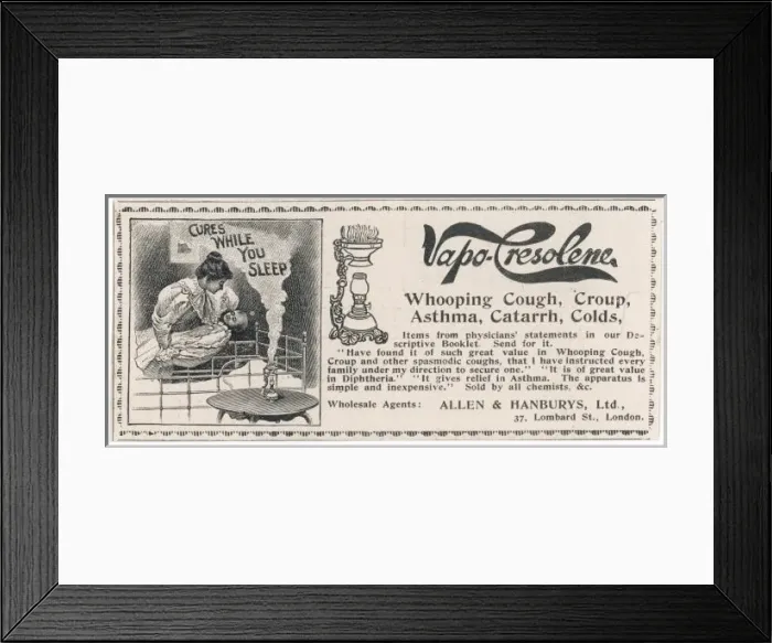 Framed Print : Fumigator / Medical Adv Framed Print : Fumigator / Medical Adv