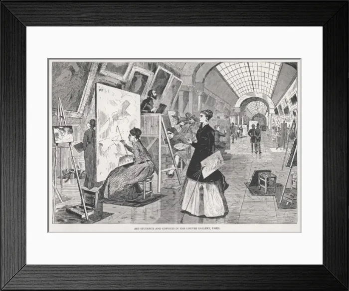 Framed Print : Copyists in the Louvre Framed Print : Copyists in the Louvre