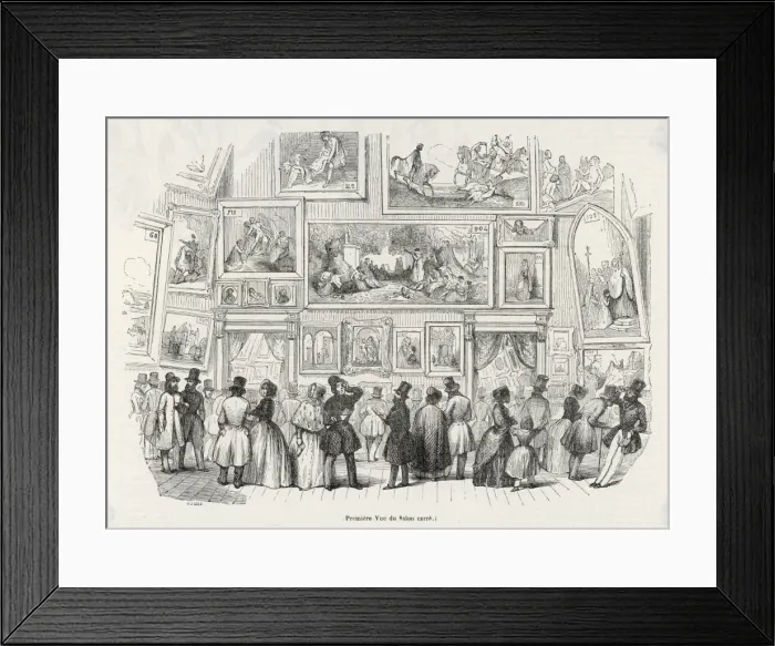 Framed Print : LOUVRE SALON 1843 - 3