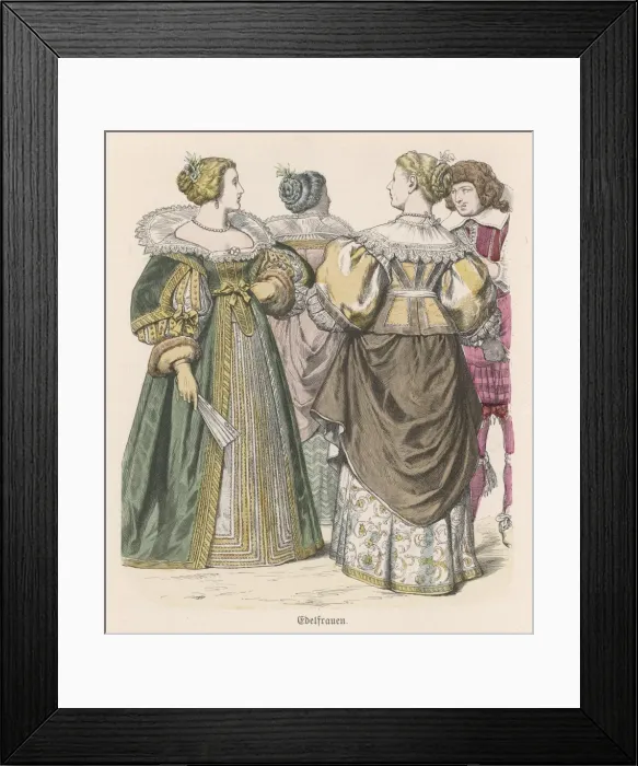 Framed Print : C17th Noblewomen Framed Print : C17th Noblewomen