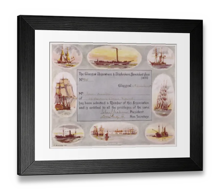 Framed Print : Shipowners Society Framed Print : Shipowners Society