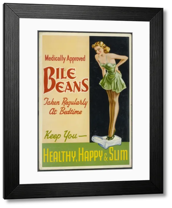 Framed Print : Bile Beans Showcard Framed Print : Bile Beans Showcard