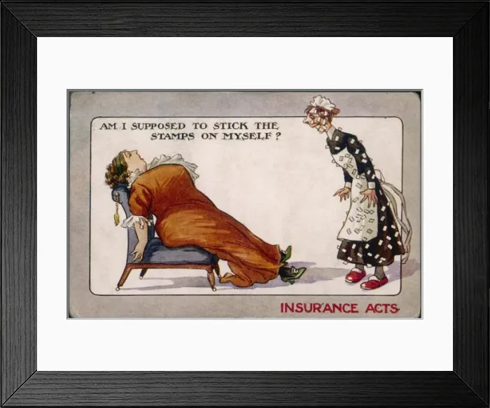 Framed Print : Insurance Stamps Framed Print : Insurance Stamps