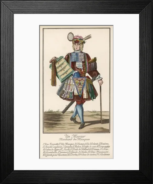 Framed Print : C18th Mercer / Costume Framed Print : C18th Mercer / Costume