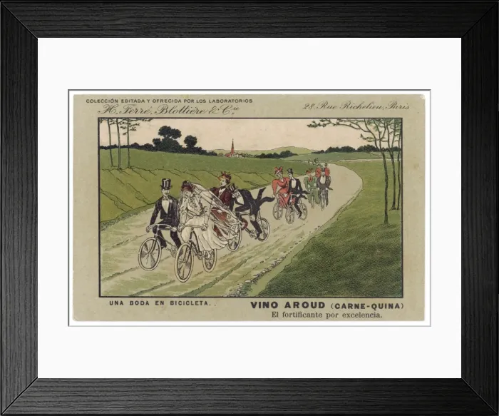 Framed Print : Wedding on Bicycles Framed Print : Wedding on Bicycles