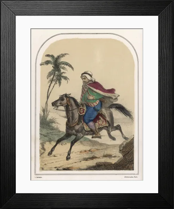 Framed Print : Riding Arab Horse C1850 Framed Print : Riding Arab Horse C1850
