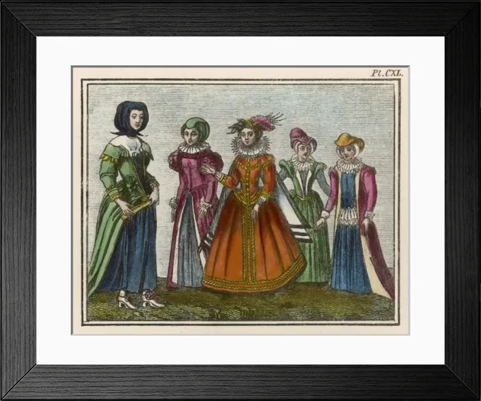 Framed Print : Costume C16 & C17 / Strutt Framed Print : Costume C16 & C17 / Strutt