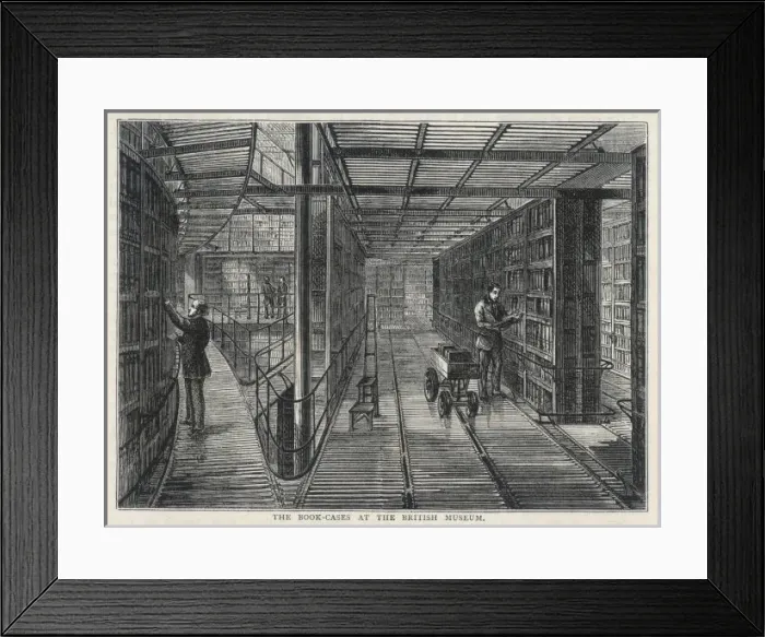 Framed Print : Brit Museum Stacks Framed Print : Brit Museum Stacks