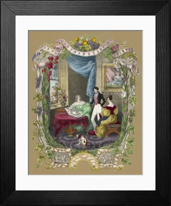 Framed Print : Family at home C1840 Framed Print : Family at home C1840
