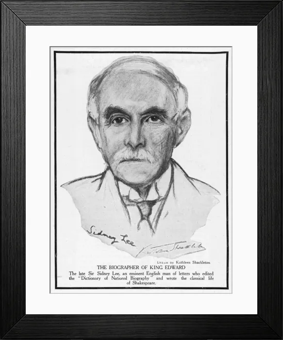 Framed Print : SIR SIDNEY LEE 1859-1926 Framed Print : SIR SIDNEY LEE 1859-1926