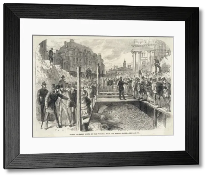 Framed Print : Roman Mosaic London 1869 Framed Print : Roman Mosaic London 1869