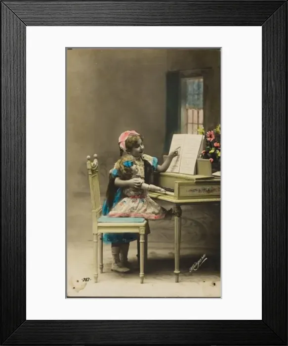 Framed Print : Dollys Piano Lesson Framed Print : Dollys Piano Lesson