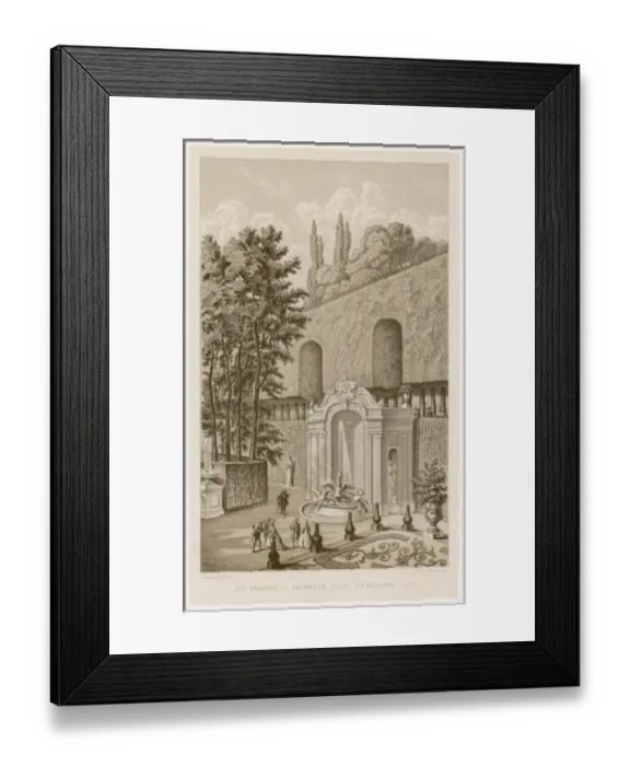 Framed Print : Formal French Garden1738 Framed Print : Formal French Garden1738