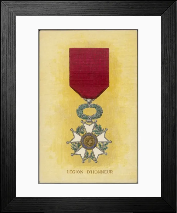 Framed Print : Legion D honneur Card Framed Print : Legion D honneur Card
